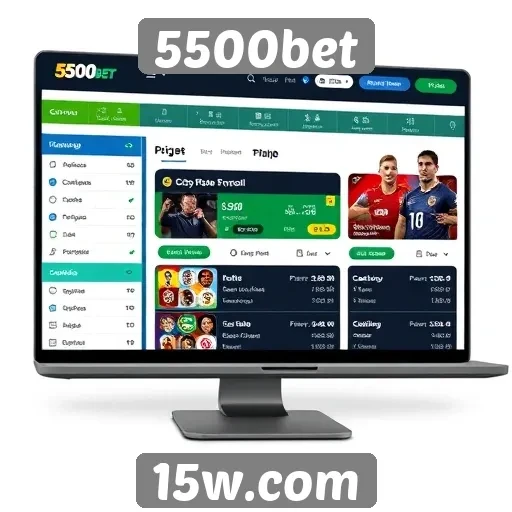 Interface do 5500bet proporciona navegação intuitiva para usuários